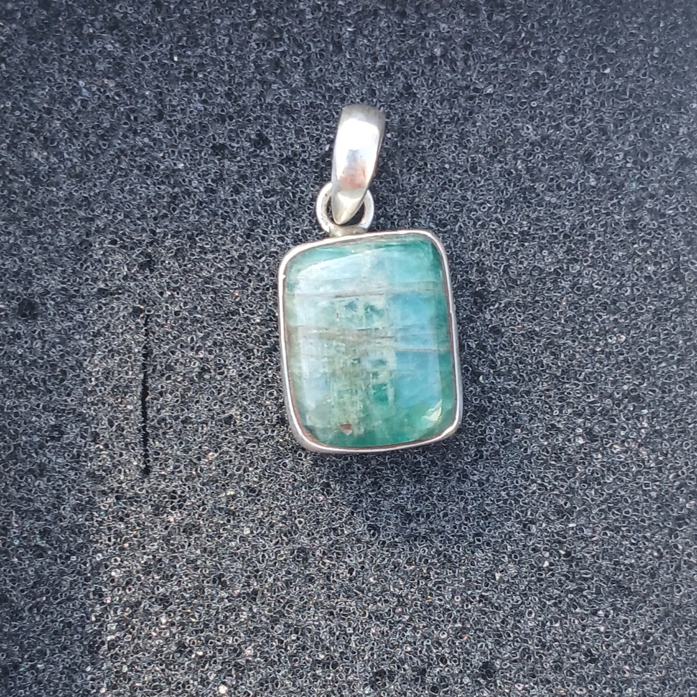 Emerald And Silver Pendant